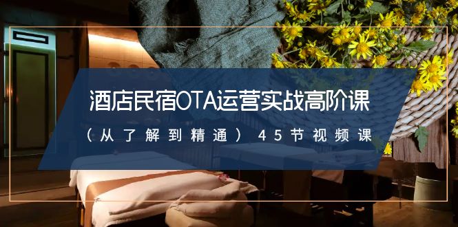 酒店民宿OTA运营实战高阶课（从了解到精通）45节视频课-副业网