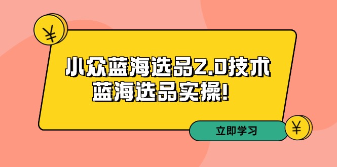 拼多多培训第33期：小众蓝海选品2.0技术-蓝海选品实操-副业网