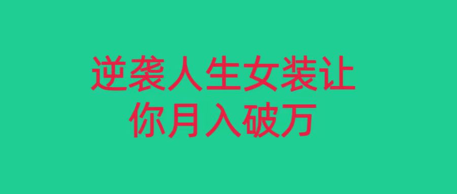 小红书女装无货源月入过万，只要努力就会有成效！-副业网