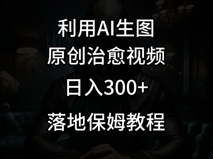 抖音最新爆款项目，治愈视频，仅靠一张图日入300+-副业网