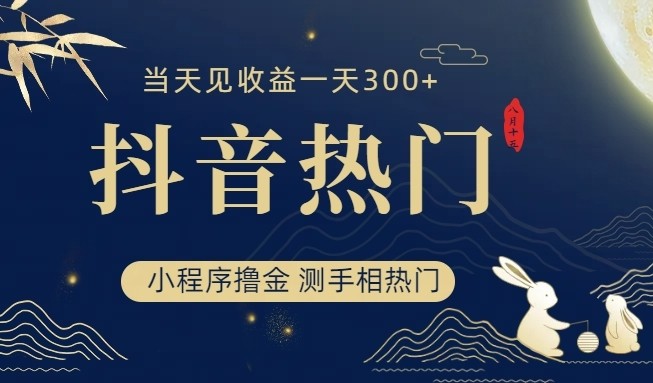 抖音最新小程序撸金，测手相上热门，当天见收益一小时变现300+-副业网