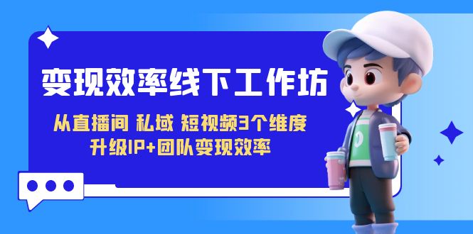 变现-效率线下工作坊，从直播间、私域、短视频3个维度 升级IP+团队变现效率-副业网