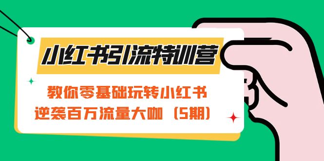 小红书引流特训营-第5期：教你零基础玩转小红书，逆袭百万流量大咖-副业网