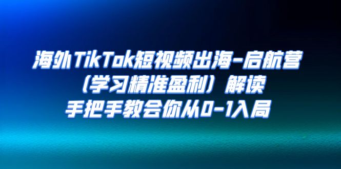 海外TikTok短视频出海-启航营（学习精准盈利）解读，手把手教会你从0-1入局-副业网
