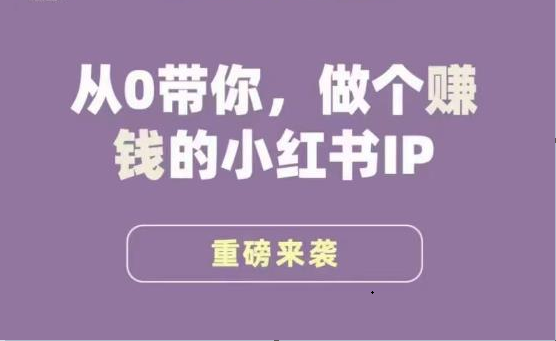 小红书运营大宝典，从0带你做个赚钱的小红书IP-副业网