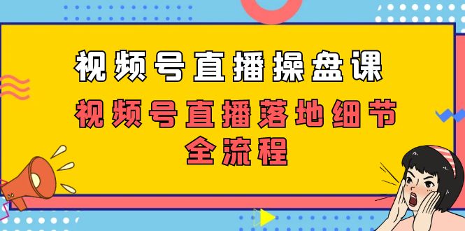 视频号直播操盘课，视频号直播落地细节全流程（27节课）-副业网