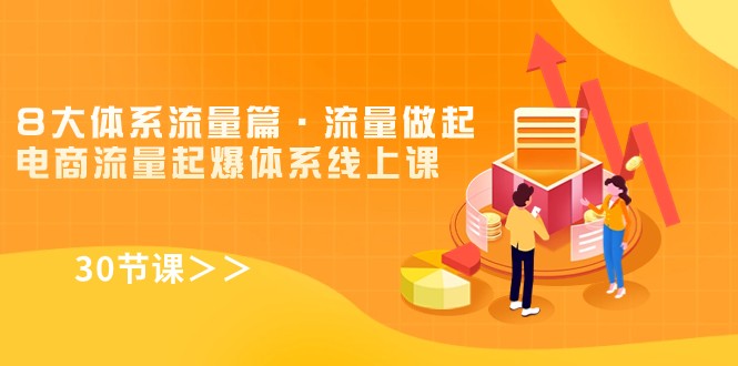8大体系流量篇·流量做起，电商流量起爆体系线上课（30节课）-副业网