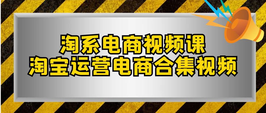 淘系电商视频课，淘宝运营电商合集视频（33节课）-副业网