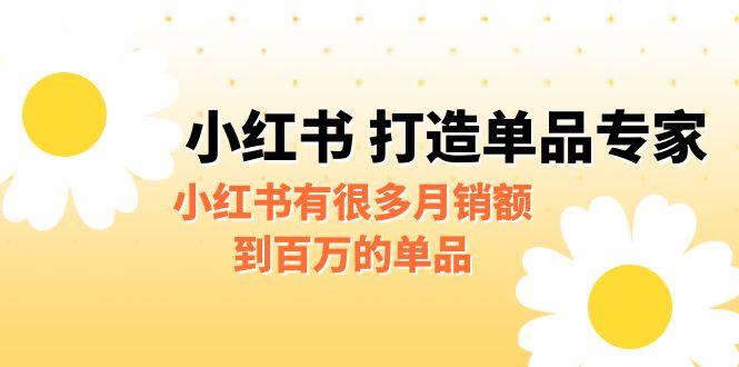 某公众号付费文章《小红书 打造单品专家》小红书有很多月销额到百万的单品-副业网