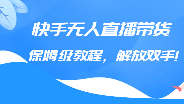 快手无人直播带货保姆级教程，解放双手（教程+软件）-副业网