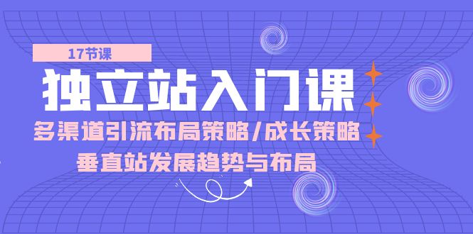 独立站入门课：多渠道引流布局策略/成长策略/垂直站发展趋势与布局-副业网