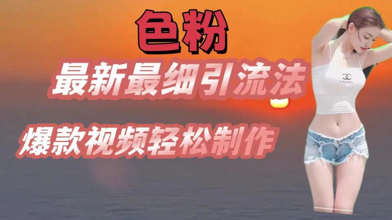色粉最新最细引流法，七天螺旋起号法，爆款视频轻松制作-副业网