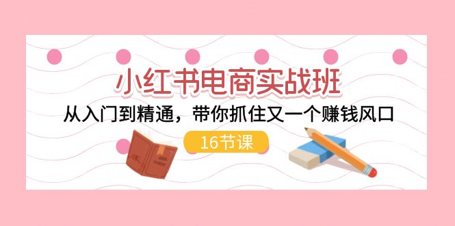 小红书电商实战班，从入门到精通，带你抓住又一个赚钱风口（17节）-副业网