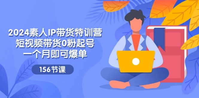 2024素人IP带货特训营，短视频带货0粉起号，一个月即可爆单（156节）-副业网