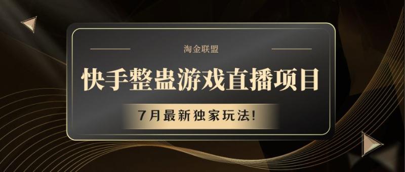 快手游戏整蛊直播项目 七月最新独家玩法-副业网