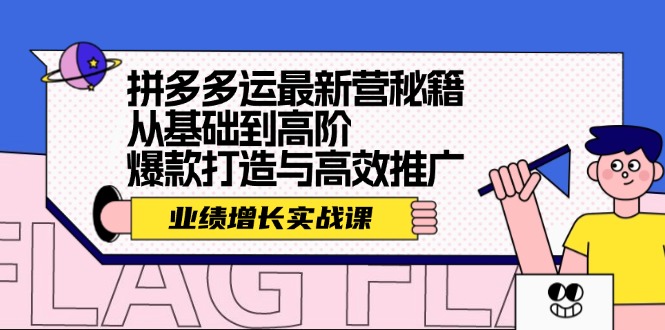 拼多多运最新营秘籍：业绩增长实战课，从基础到高阶，爆款打造与高效推广-副业网