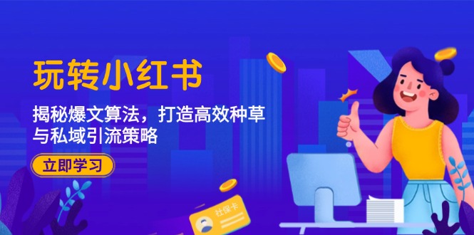 玩转小红书：揭秘爆文算法，打造高效种草与私域引流策略-副业网
