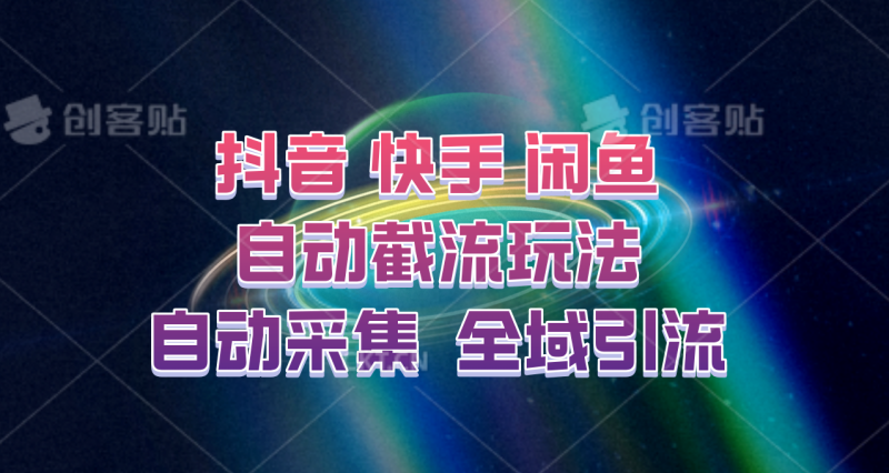 快手、抖音、闲鱼自动截流玩法，利用一个软件自动采集、评论、点赞、私信，全域引流-副业网