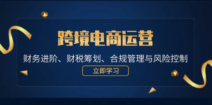 跨境电商运营：财务进阶、财税筹划、合规管理与风险控制-副业网