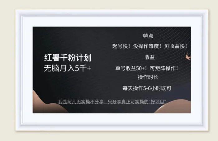 红薯千粉计划无脑月入5千+！既做既赚！-副业网