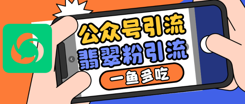 公众号低成本引流翡翠粉，高客单价，大力出奇迹一鱼多吃-副业网