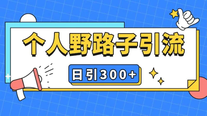 个人野路子引流日引300+精准客户，暴力截流玩法+克隆自热-副业网