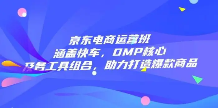 京东电商运营班：涵盖快车，DMP核心及各工具组合，助力打造爆款商品-副业网