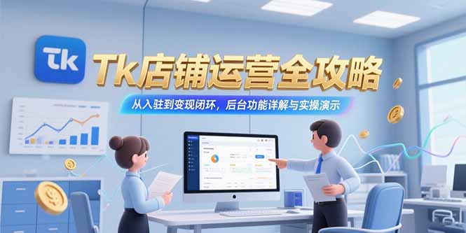 Tk店铺运营全攻略，从入驻到变现闭环，后台功能详解与实操演示-副业库