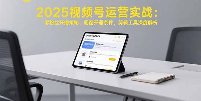 2025视频号运营实战：零粉丝开播策略，橱窗开通条件，剪辑工具深度解析-副业网