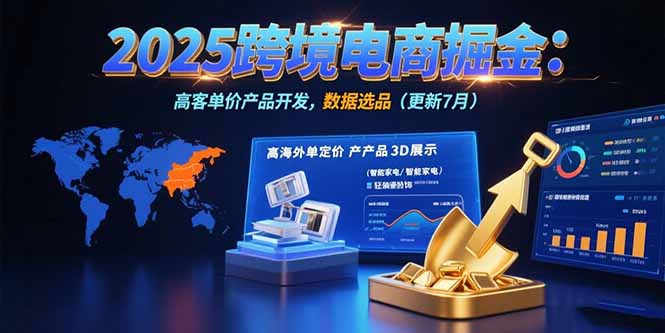 2025跨境电商掘金：蓝海市场定位，高客单价产品开发，数据选品(更新7月-副业网