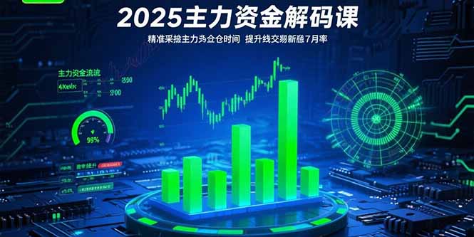 2025主力资金解码课：精准捕捉主力建仓时机，提升短线交易胜率(更新7月-副业库