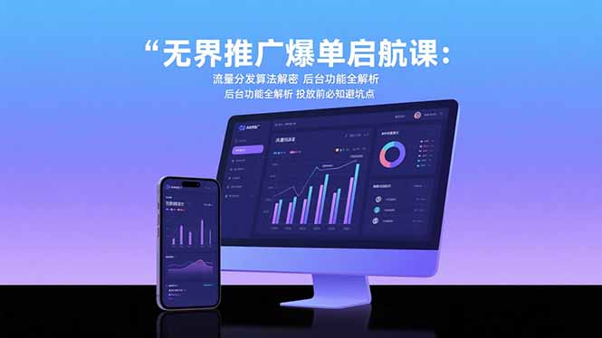 无界推广爆单启航课：流量分发算法解密 后台功能全解析 投放前必知避坑点-副业库
