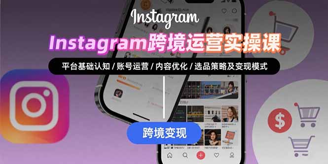 Instagram跨境运营实战：平台认知/账号运营/内容优化/选品策略及变现模式-副业库