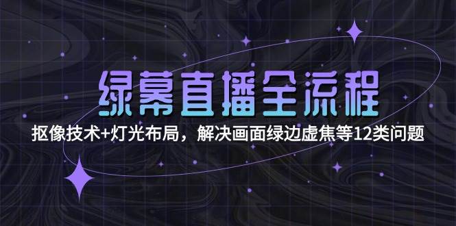 绿幕直播全流程：抠像技术+灯光布局，解决画面绿边虚焦等12类问题-副业网