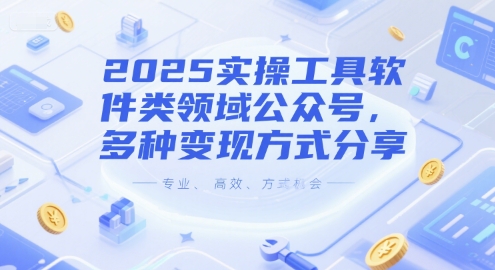2025实操工具软件类领域公众号，多种变现方式分享-副业库