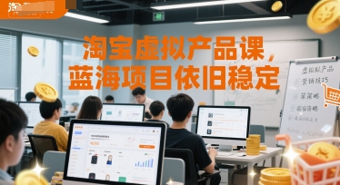 淘宝虚拟产品课，蓝海项目依旧稳定-副业网