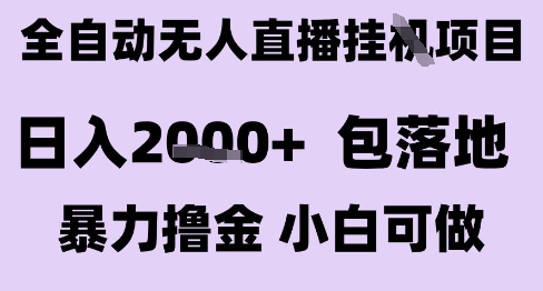 最新全自动抖音无人直播挂G项目，日入2k+ 包落地暴力撸金，小白可做【揭秘】-副业网