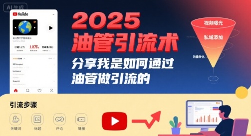 2025油管引流术，分享我是如何通过油管做引流的-副业网