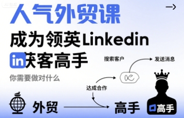 人气外贸课-成为领英Linkedin获客高手，你需要做对什么-副业网