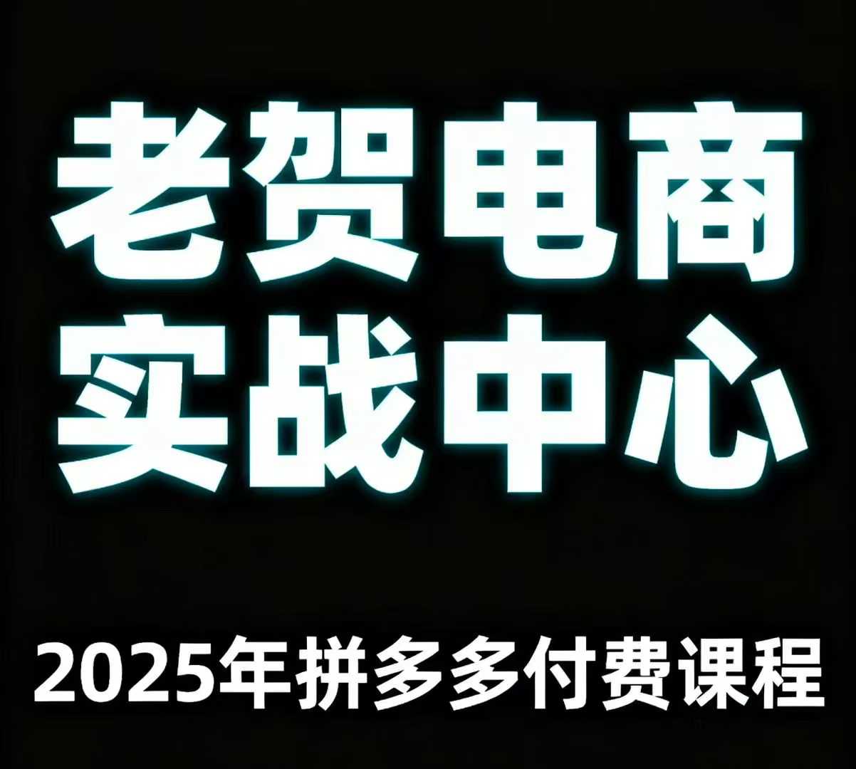 老贺电商2025年拼多多付费课程，用通俗易懂的方法告诉你多多怎么玩-副业网