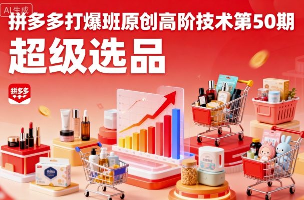 拼多多打爆班原创高阶技术第50期，超级选品-副业网