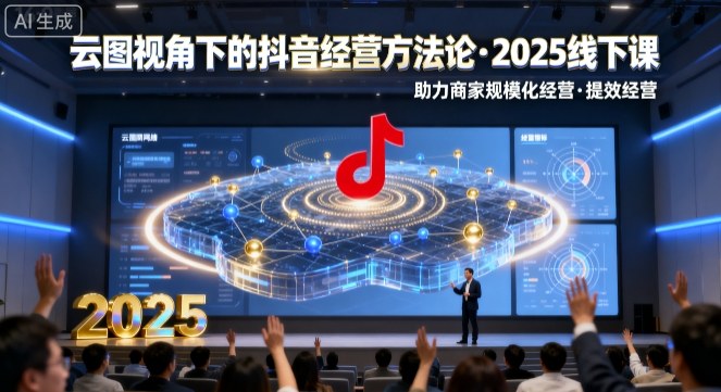 云图视角下的抖音经营方法论，2025线下课，助力商家规模化经营，提效经营(录音+字幕)-副业网