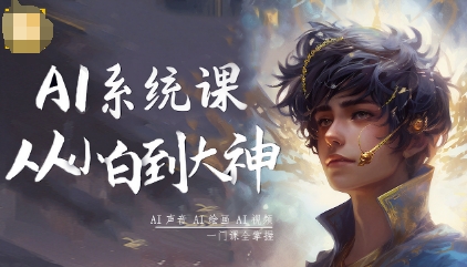 AI系统课程，从小白到大神系统学AI，AI声音-AI绘画-AI视频一门课全掌握-副业网