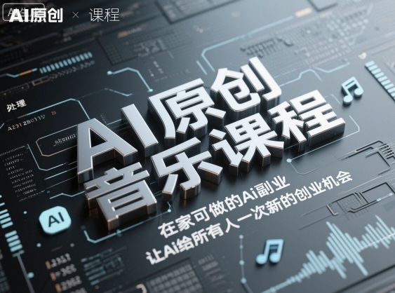 AI原创音乐课程，在家可做的Ai副业，让Ai给所有人一次新的创业机会-副业网