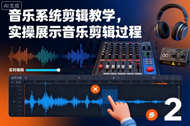 音乐系统剪辑教学，实操展示音乐剪辑过程-副业网