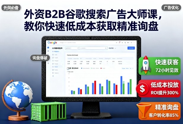 外资B2B谷歌搜索广告大师课，教你快速低成本获取精准询盘-副业网