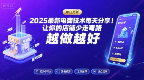 2025最新电商技术每天分享，让你的店铺少走弯路，越做越好(更新11月)-副业网
