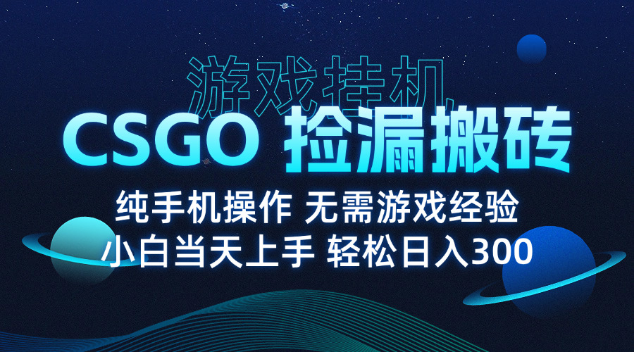 图片[2]-8月最新游戏搬砖，CSGO纯挂机，不需要玩游戏，实现真挂机，月入1W+-副业网