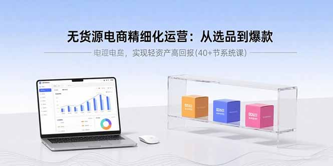 无货源电商精细化运营：从选品到爆款，实现轻资产高回报(40+节系统课-副业网