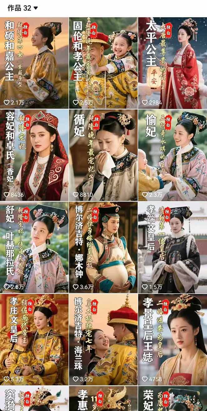 图片[4]-历史女性人物创作课：独白文案+AI克隆+蒙版剪辑，3个月涨粉22w+副业月入3w-副业网